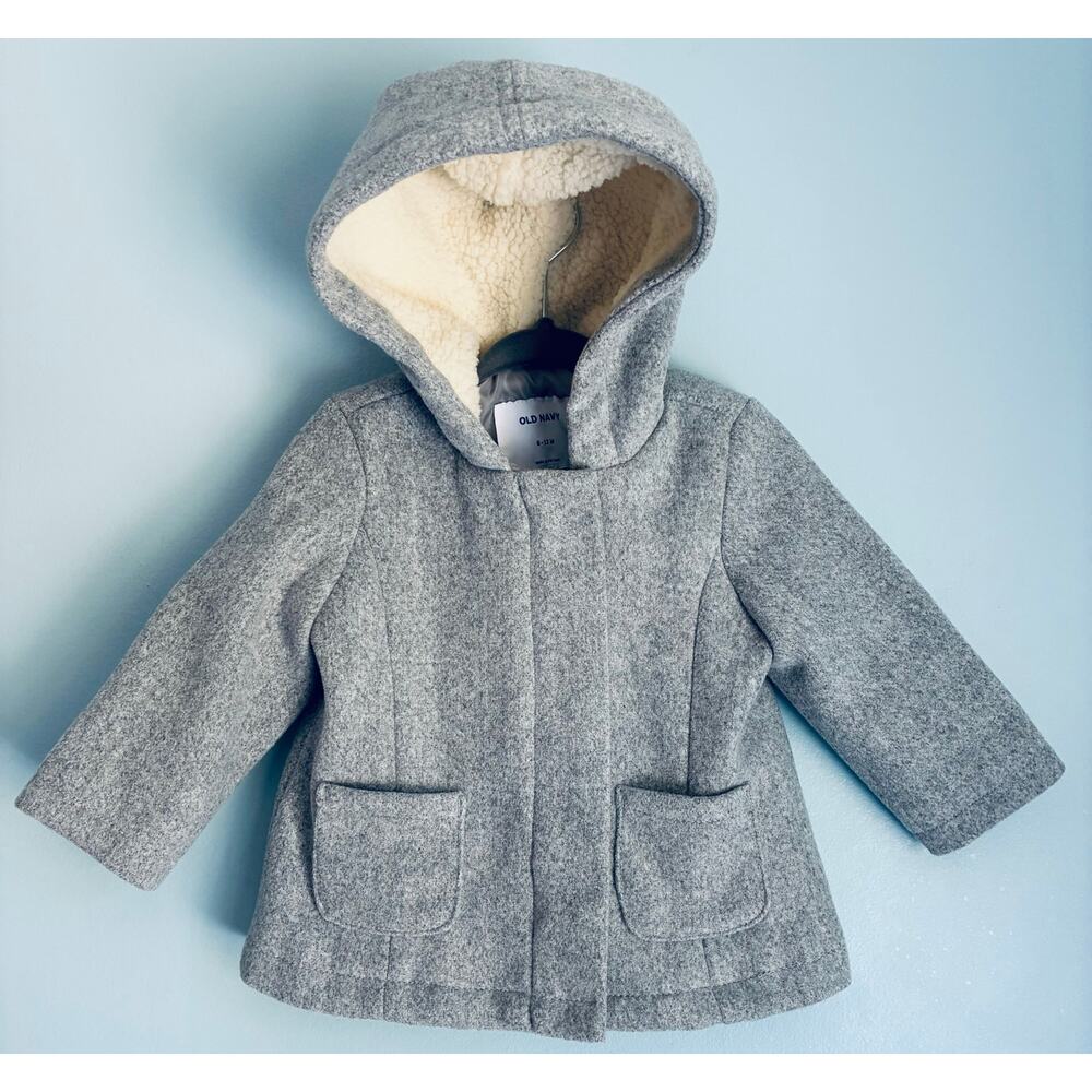 Old Navy Hooded Coat NWOT Girls 6-12 Months Gray